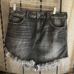 We The Free Charcoal Denim with Button Accent